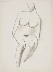 Donna nuda seduta vista di fronte