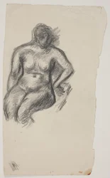 Modello nudo seduto