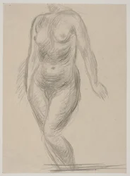 Modella femminile in piedi