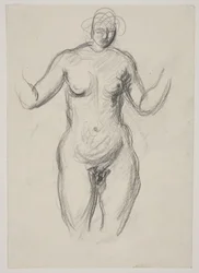 Modella femminile in piedi