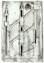 Ms Fr 19093 f.32v Sezione del muro e dell