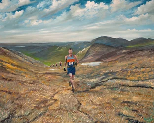 Adam guida i Billies, 2024 (olio su tela)