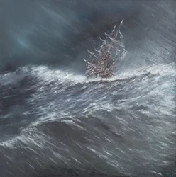 Beagle in una tempesta al largo di Capo Horn, 24 dicembre 1832