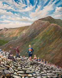 Ian guida i Billies, 2024 (olio su tela)