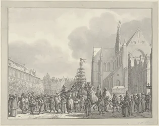 Arrivo dei francesi sulla Grote Markt a Haarlem, 1795