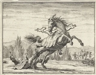 Uomo che cade da un cavallo