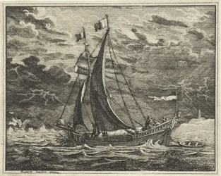Nave in tempo minaccioso