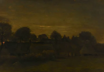 Villaggio agricolo al crepuscolo
