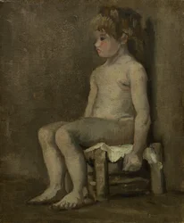 Ragazza nuda seduta