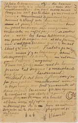Pagina di una Lettera da Vincent a suo Fratello Theo, eseguita ad Arles, 1888