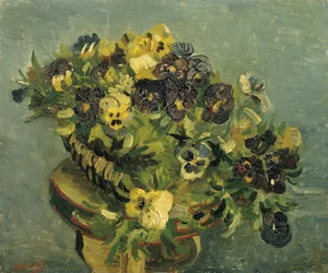 Cesto di viole del pensiero