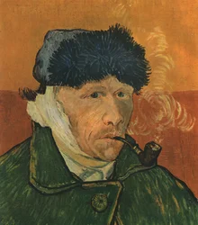 Autoritratto con orecchio bendato e pipa, febbraio 1889