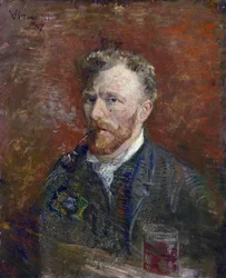 Autoritratto con bicchiere di Vincent van Gogh (1853-1890)
