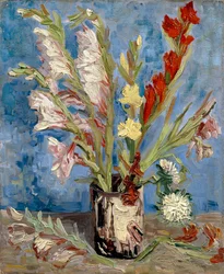 Vaso con gladioli e astri cinesi, 1886