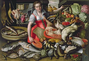 Marta che prepara il pasto per Gesù o Gesù a casa di Marta e Maria