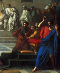 Morte di Cesare, 15 marzo 44 a.C., di Vincenzo Camuccini (1771-1844)