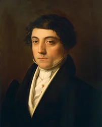 Italia, Milano, Ritratto del compositore italiano Gioacchino Rossini (1792 - 1868), circa 1830