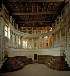 Architettura rinascimentale: vista del Teatro Olimpico progettato da Vincenzo Scamozzi