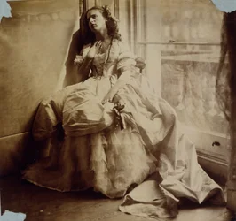Studio di una ragazza seduta vicino a una finestra, c.1855-65
