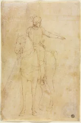 Figura corazzata a cavallo