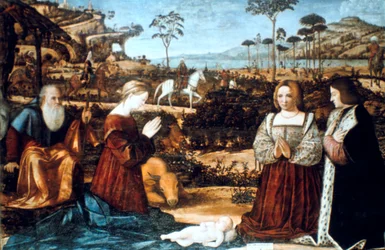 Sacra Famiglia con due donatori, 1505
