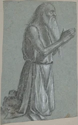 San Girolamo (recto), Soldato con una lancia (verso)