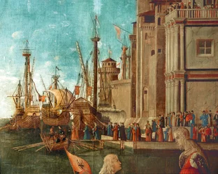 Navi nel porto (dipinto su tela)