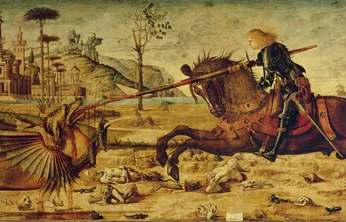 San Giorgio uccide il drago, 1502-07 (dettaglio di 428017)
