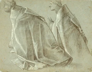 Studio di due chierici inginocchiati (recto); Studio di giovane in piedi (verso)