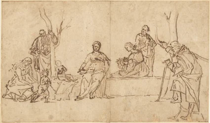 La Madonna e il Bambino con Santi in un Paesaggio (Sacra Conversazione)