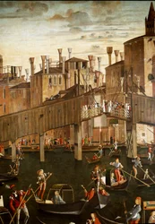Il miracolo della reliquia della Santa Croce al Ponte di Rialto a Venezia (dettaglio)