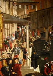 Il miracolo della reliquia della Santa Croce al Ponte di Rialto a Venezia (dettaglio)