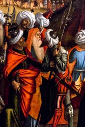 La lapidazione di Santo Stefano, ciclo di Santo Stefano, particolare