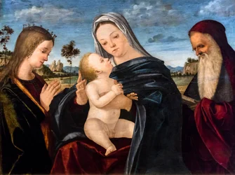 Vergine con Bambino e Santa Caterina e San Girolamo, 1503 circa (olio su tavola)