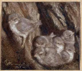 La covata. Pastello di Vittorio Guandalini (1861-1923)