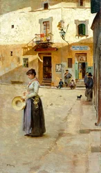 In piazza di Vittorio Matteo Corcos