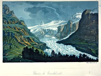 Ghiacciaio di Grindelwald, illustrazione da 