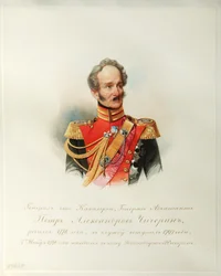Ritratto del generale Pyotr Alexandrovich Chicherin (Dal Album delle Guardie Imperiali a Cavallo)