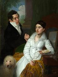 Ritratto della principessa Alexandra Gregorievna e del principe Aleksey Alexandrovich Lobanov Rostovsky