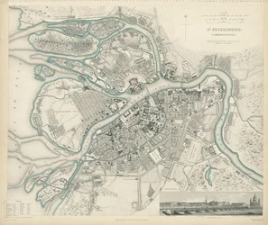 Mappa di Pietroburgo, 1834