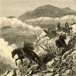 La discesa dal Monte Washington
