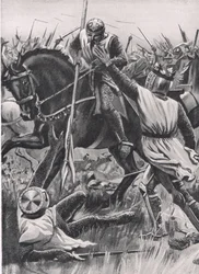 "Fermati, sono Enrico di Winchester, tuo Re", illustrazione da 