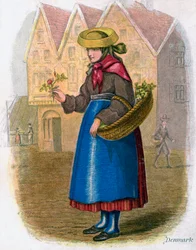 Donna danese che vende fiori, 1809