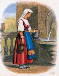 Donna italiana che raccoglie acqua, 1809