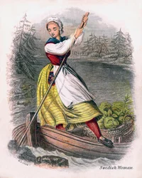 Donna svedese che rema, 1809