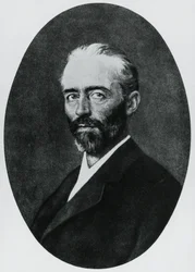 Ritratto di Emil Theodor Kocher (1841-1917), medico svizzero, Premio Nobel per la Medicina nel 1909, incisione