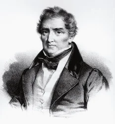 Ritratto di Francois Joseph Victor Broussais (1772-1838) medico francese, incisione