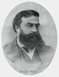 Ritratto di Giovanni Battista Donati (1826-1873), matematico e astronomo italiano, incisione