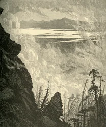 Scorcio del Lago Champlain, dalla vetta, 1874