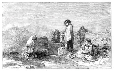 Pellegrini al Pozzo Santo (di F.W. Topham - dalla nuova mostra di acquerelli)